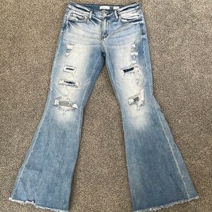 KANCAN -BUCKLE BOOTCUT DENIM